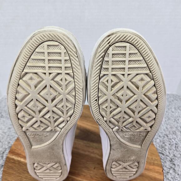 Converse CTAS All Star Ox Low White Leather Y2K Casual Daily Sneakers Womens 10 - Picture 9 of 12